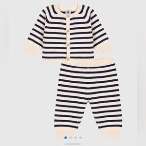 Petit Bateau striped wool sweater set